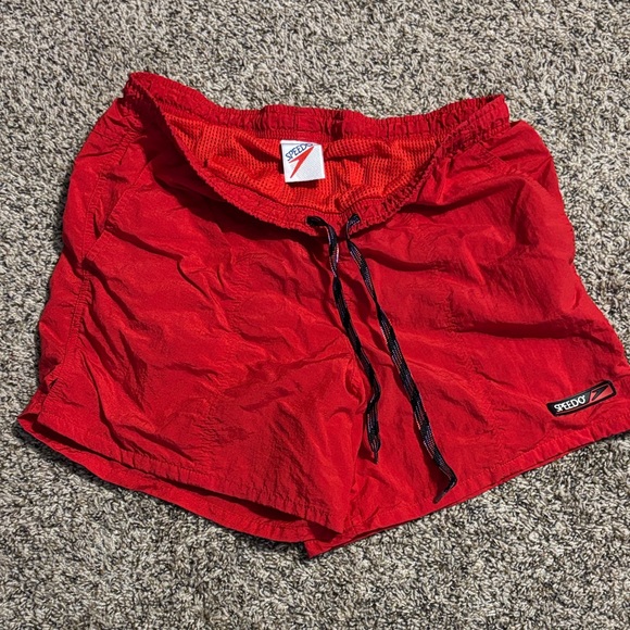 Speedo Bright Red Swim Trunks - Picture 1 of 8